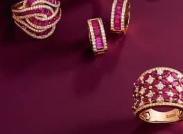 Gold bangles with diamond lattice pattern